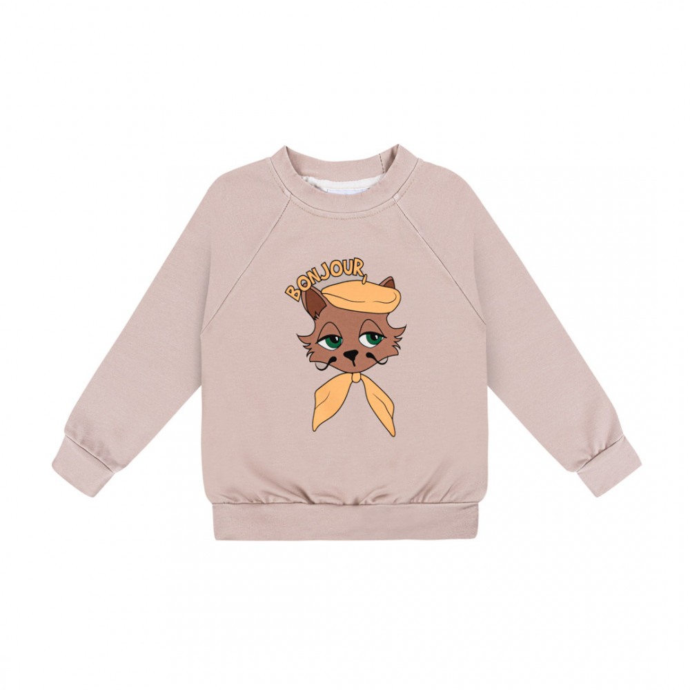 Artiscat Beige Sweatshirt | Dear Sophie | mamokup.pl